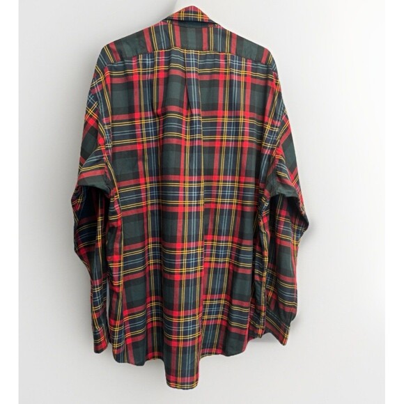 POLO RALPH LAUREN Plaid Checkered Button Down Shirt XXL RED BLUE GREEN PONY - Picture 9 of 9